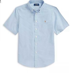 Polo by Ralph Lauren Boys' Cotton Oxford Short Sleeve Shirt - Big Kid SZ M 10-12